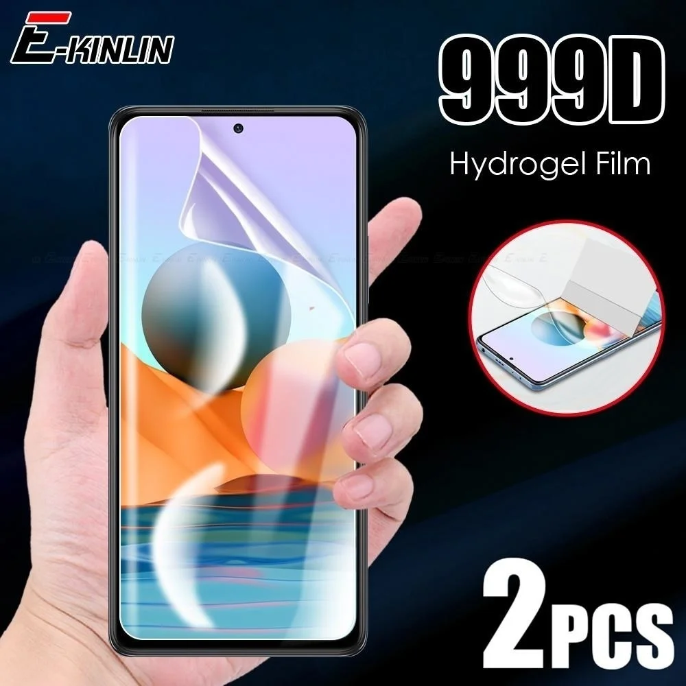 

Гидрогелевая пленка для Redmi Note 10 9 11T 11S 11 Pro Plus Max 10S 10T 9S 9T 8 9, Защитная пленка для экрана с полным покрытием, не стекло, 2 шт.