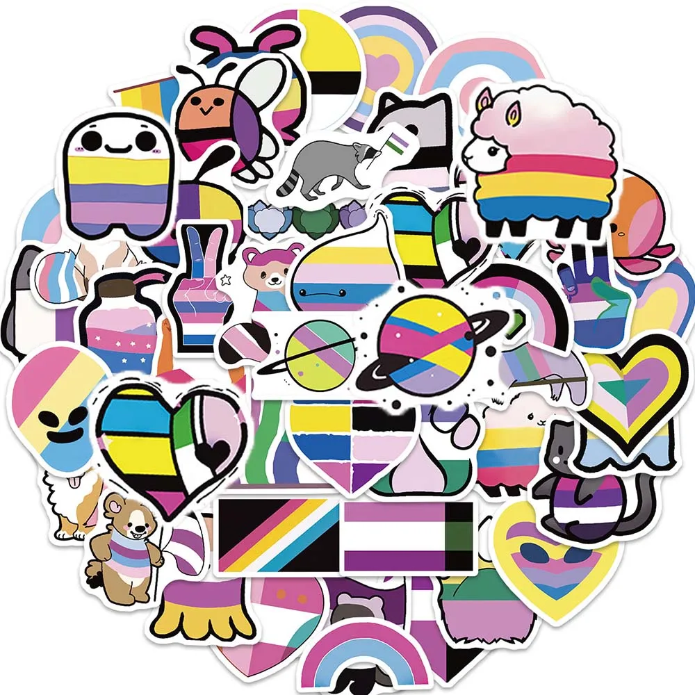 

10/50pcs Cartoon Mixed Colour Stickers Pack for Kids Scrapbooking Travel Luggage Laptop Phone Car Wall Decoration Sticker Decals