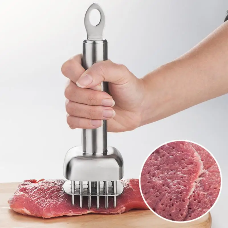 

Kitchen Cooking Tools Meat Tenderizer Tool Pounder Gadgets Stainless Steel Steak Hammer Mallet Needle Loose Household Pork Chop