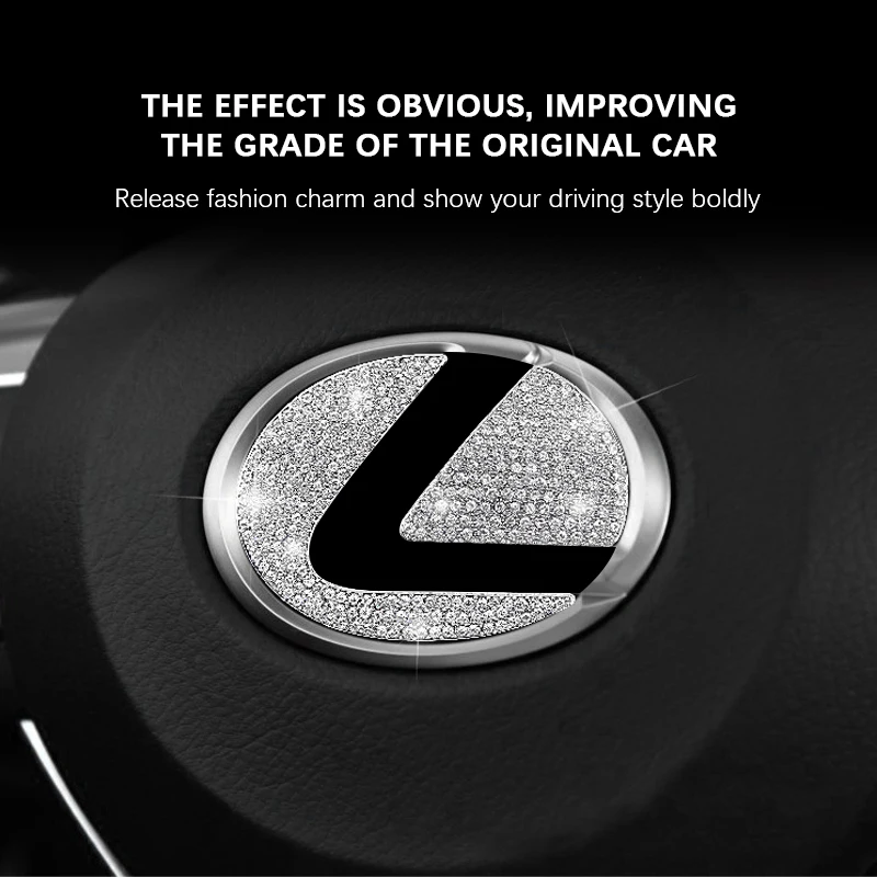 

Car Diamond Sticker Car Steering Wheel Sticker Decoration Cover For LEXUS RX300 RX330 RX350 S250 IS200 ES300 GS300 GX460 LX570