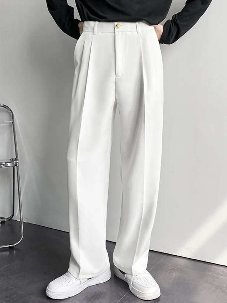 

Брюки мужские свободного покроя, повседневные Прямые Штаны в Корейском стиле, уличная мода, брюки с широкими штанинами, осень 2023