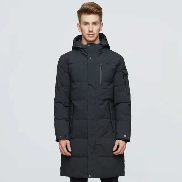 Luxury brand 2023 Long Jacket Hooded High Quality Loose White Duck Thick Warm Winter Down Parkas Men Snow Coat