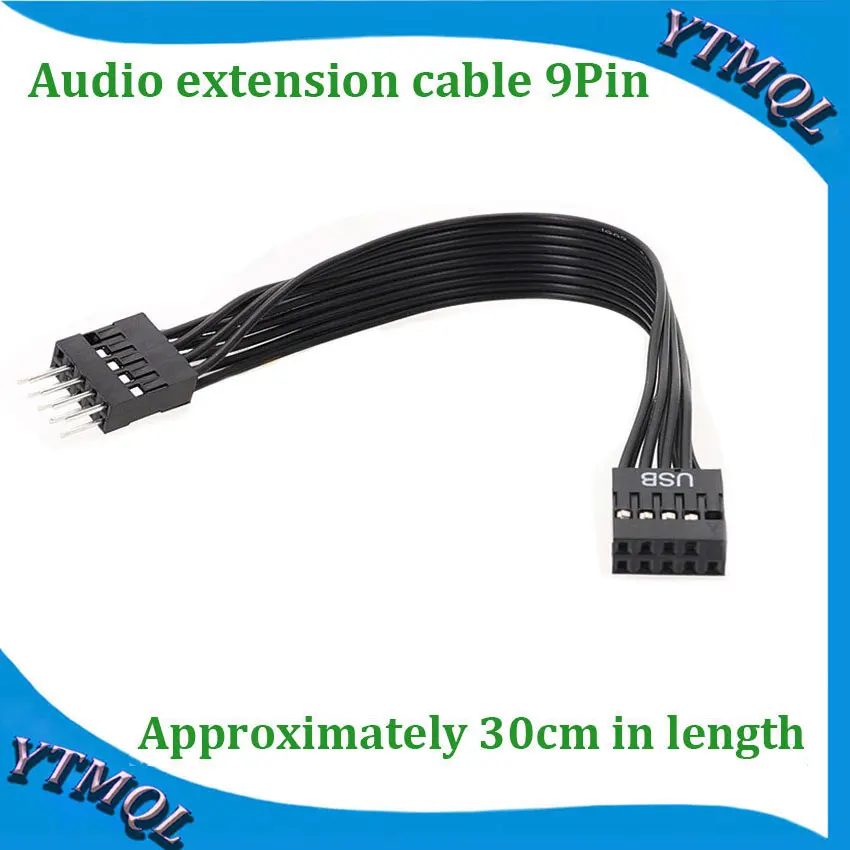 100 шт. Placa base из 9 сосновых USB 2 0 extention macho a hembra Cable de Arte Dupont erkek 30 см для ПК DIY