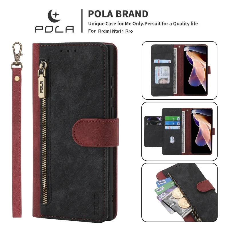 Luxury Multi-Function Leather Cards Slots Zipper Wallet Phone Case For Oneplus Nord 2 2T CE CE2 Lite N10 N20 N100 N200 5G Cover