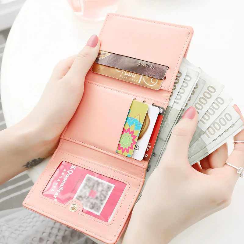 Small Wallet Female Card Holder Hasp Purse Fashion Women Lichee Cute Cat Wallet Bag Coin Bag Money Purse Clutch Wallets femme