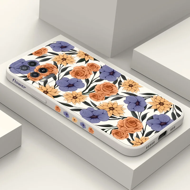 

Full Flowers Phone Case For OPPO A54 A74 A57 A78 A77 A96 A76 A36 A95 A12 A15 A15S A16 A16K A9 A5 2020 4G 5G Silicone Cover