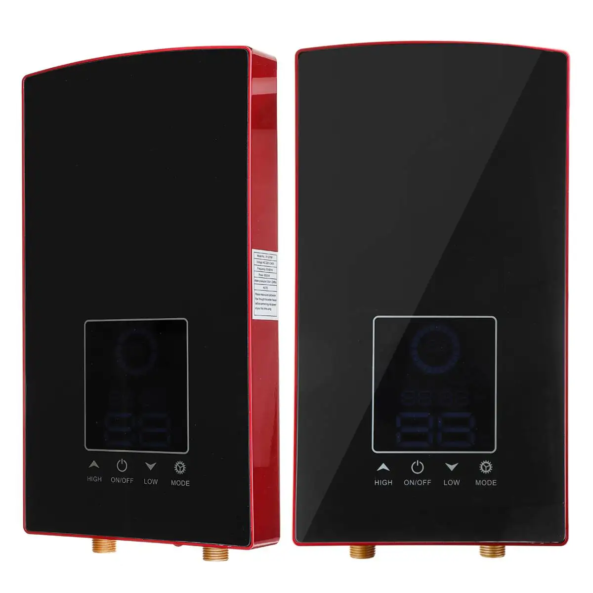 8500W 220V LCD Digital Electric Water Heater Touching Voice Control Constant Temperature Instant Tankless Water Heaters