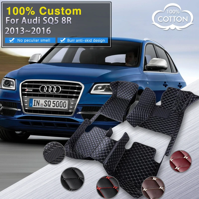 Автомобильные коврики для Audi SQ5 8R 2013 ~ 2016 роскошные кожаные прочный коврик защиты