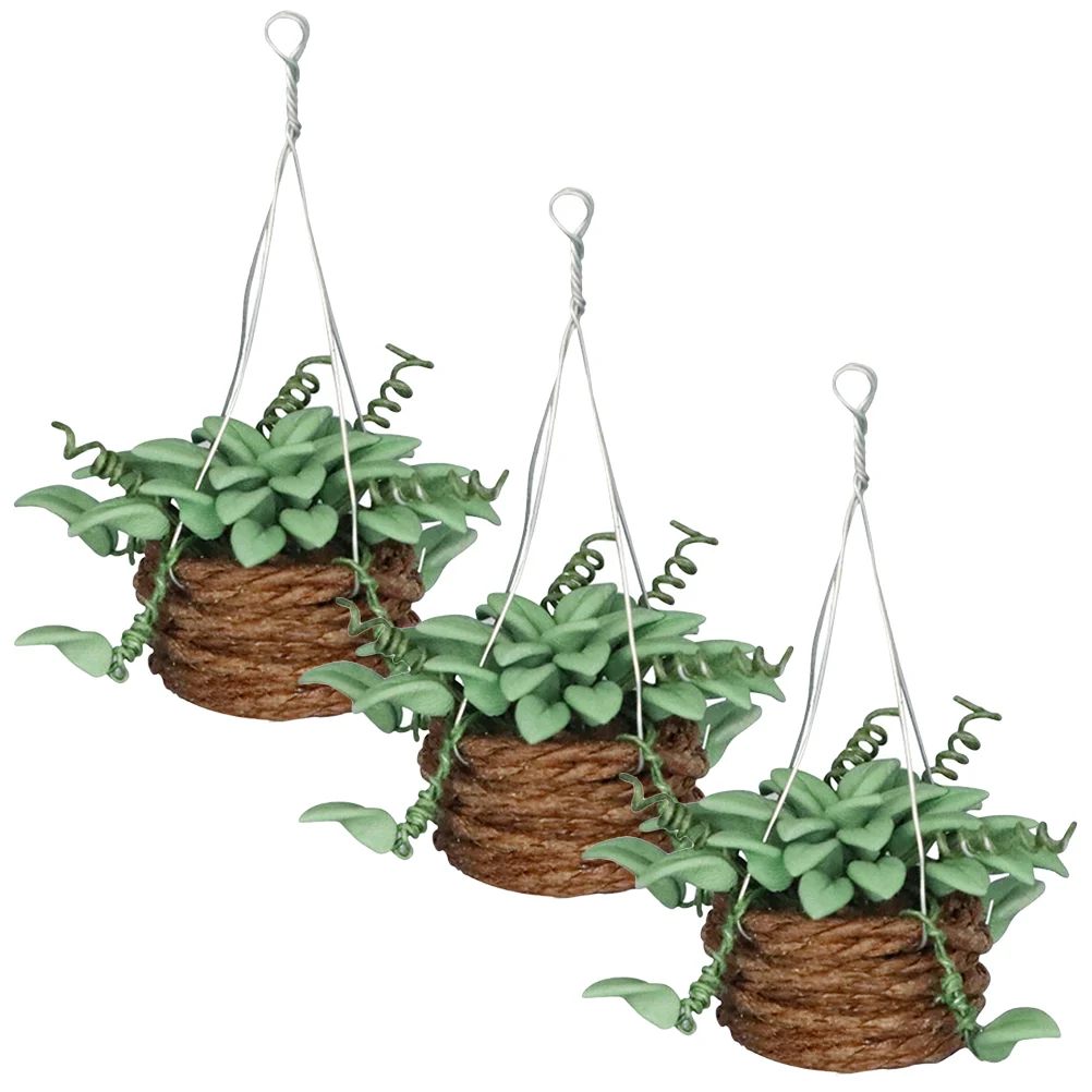 

Mini Miniature Potted Furniture Bonsai House Accessories Decor Tiny Home Pot Hanging Adornment Decoration Artificial Household