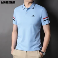 top grade antimicrobial fabric 97 cotton brand summer designer luxury polo shirt men short sleeve casual fashions mens clothing