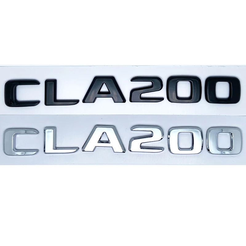 Фото Применяется к 3D буквам CLA180 CLA200 CLA220 CLA250 CLA260 4Matic Эмблема ABS для Benz C118 Автомобильное крыло Багажник Задний логотип Наклейка №4
