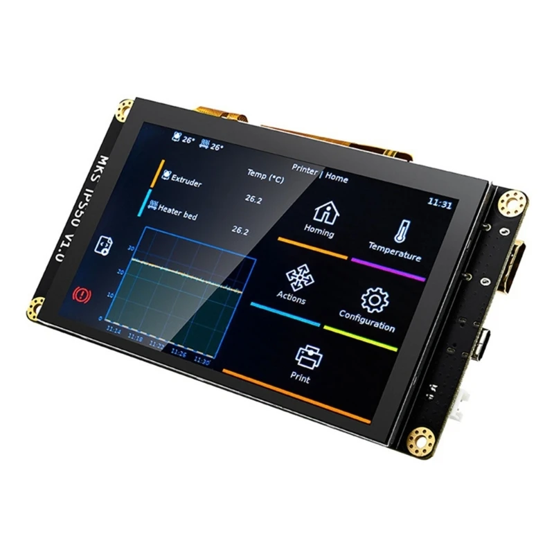 

for Makerbase MKS IPS50 5Inch Capacitive Screen Support Klipper LCD Screen USB TypeC MKS SKIPR MKS PI