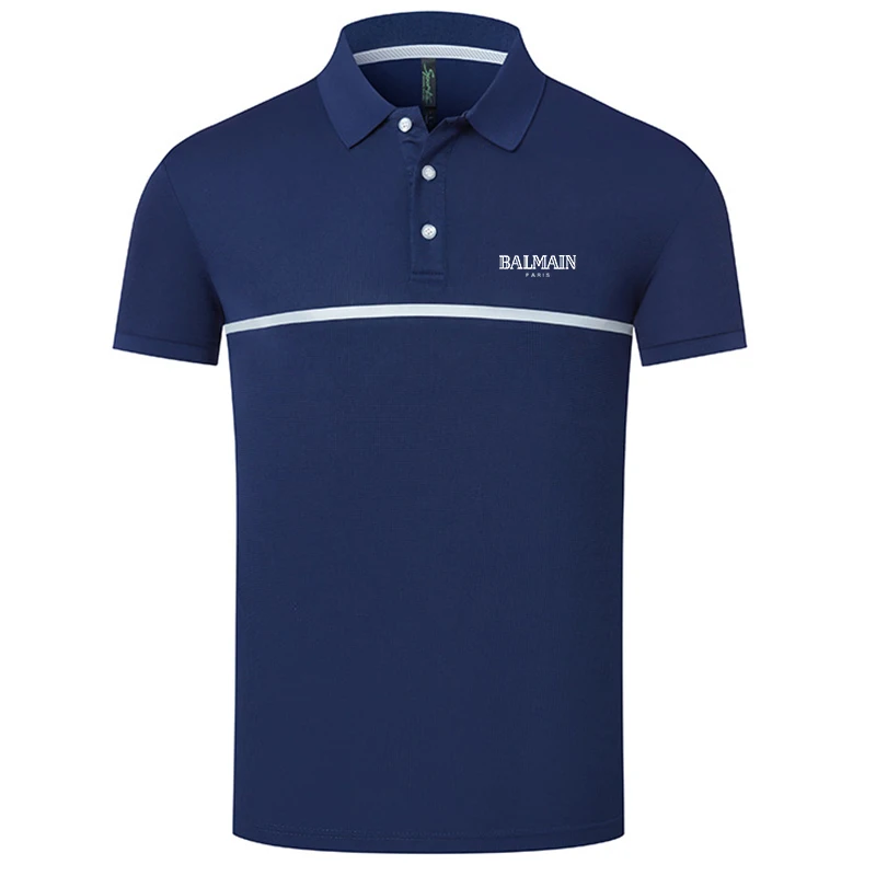 

Рубашка-поло мужская Светоотражающая, дышащая, с коротким рукавом и принтом, лето 2022