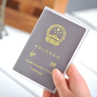 transparent passport cover clear frosted pvc waterproof passport storage cover id card holders credit card holder portable cover