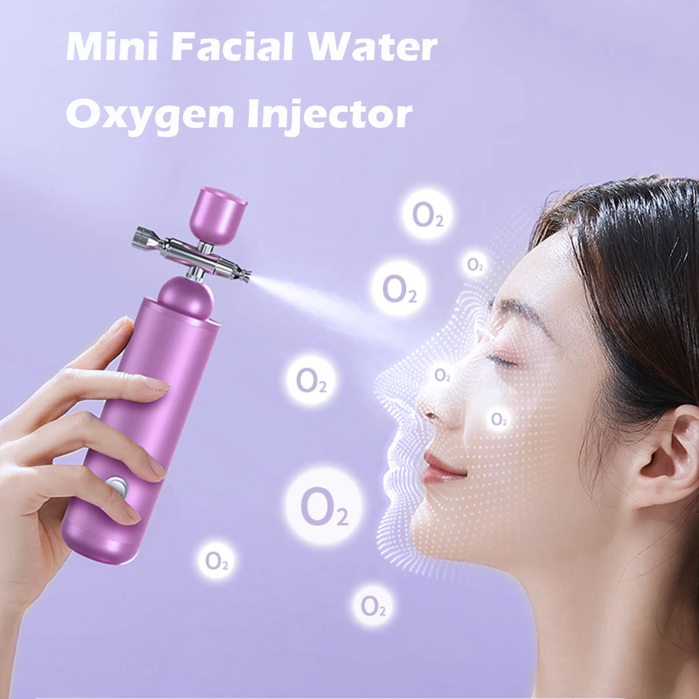 Portable Mini Airbrush Set Facial Water Oxygen Injector  Nano Mist Sprayer Skin Hydration Mouisture Compressor Pore Deep Cleanin