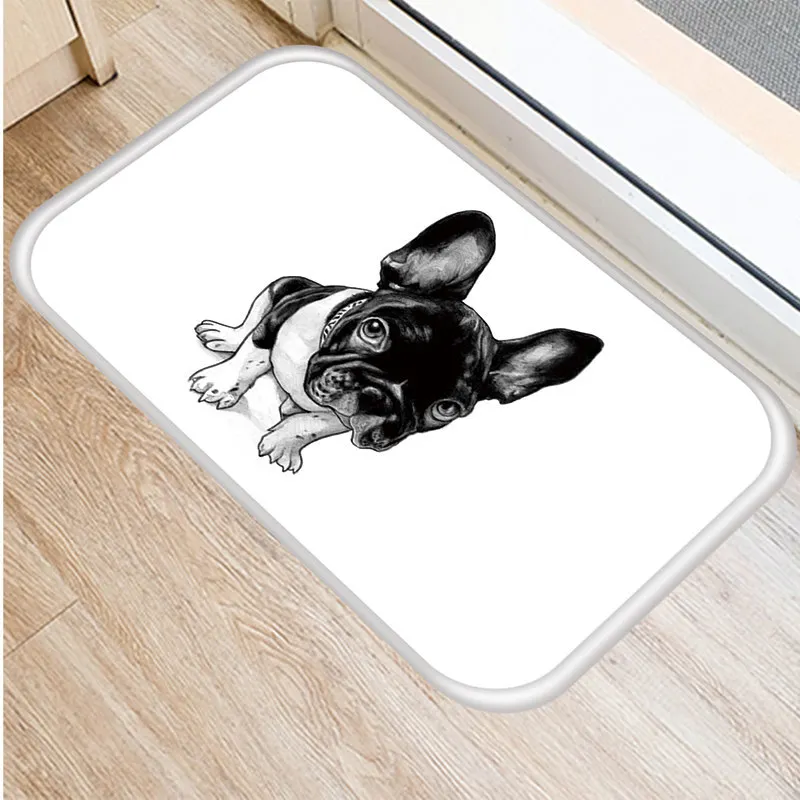 Дверной коврик ковер из полиэстера рандомный для двора французский бультерьер