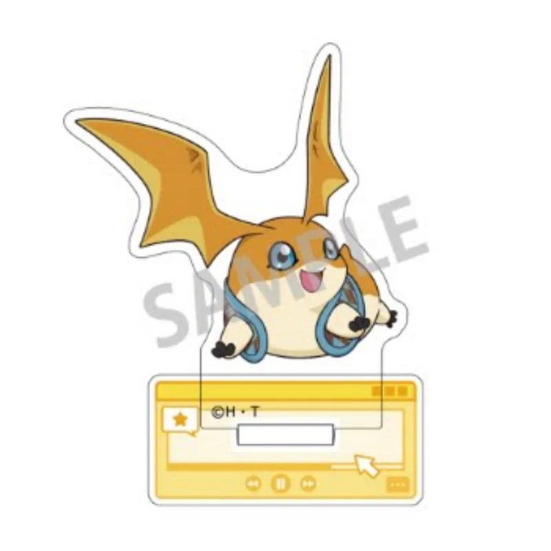 Фото Новая коллекционная акриловая фигурка Digimon Adventure Workwear Q Digimon, 10 см, для декора стола, милая, очаровательная, аниме-украшение №3