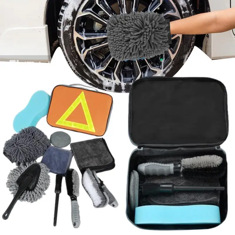 

Car Detailing Kit Detail Brushes Car Detailing 10pcs Car Exterior And Interior Cleaning Tools For Home Trucks Van Motorcycle All