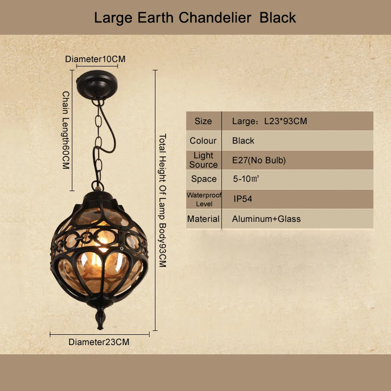 Подвесные светильники wecus, ретро, стеклянные, черные/бронзовые