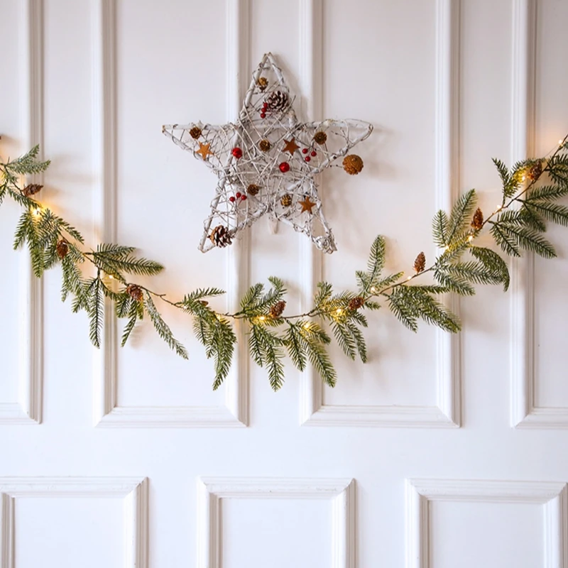 Реалистичная гирлянда из сосновых игл для украшения рождественской вечеринки 2