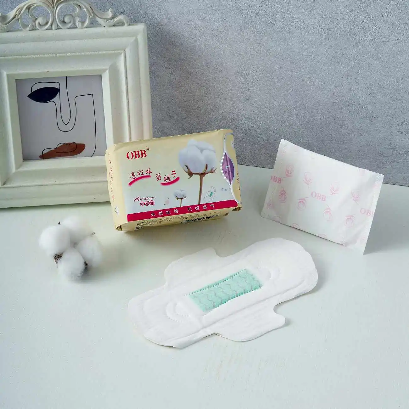 OBB бренд привлекательная цена новый тип Serviette Hyginique одноразовые мягкие женские