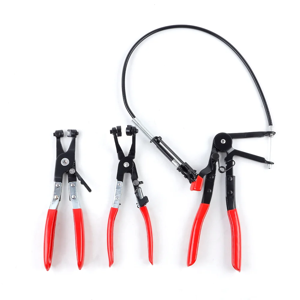 

Гибкие Клещи С Кольцевым Ключом Для Снятия Хомутов, Инструмент Для Ремонта Топливных, Масляных И Водяных Труб, Красно-черные