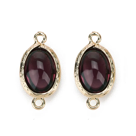 Стеклянные шармы 5 шт., 12х23 мм