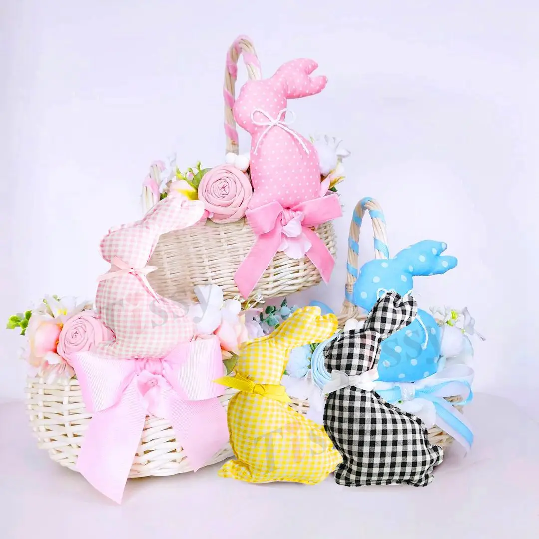 

1pc Easter Rabbit Ornament Fabric Rabbit Pendant for Easter Party Table Decoration Kids DIY Gifts Supply Home Party Ornaments