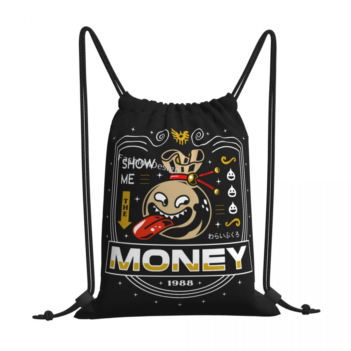 Сумка с завязками для игр о-риса дорожный рюкзак 3D принтом казино дракона квеста