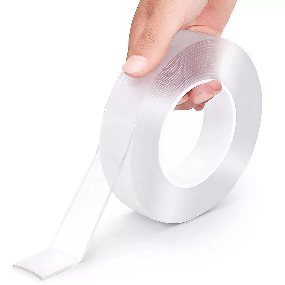 

1/3/5M Double Sided Tape Multipurpose Wall Tape Adhesive Strips Removable Mounting Tape Reusable Strong Sticky Transparent Tape