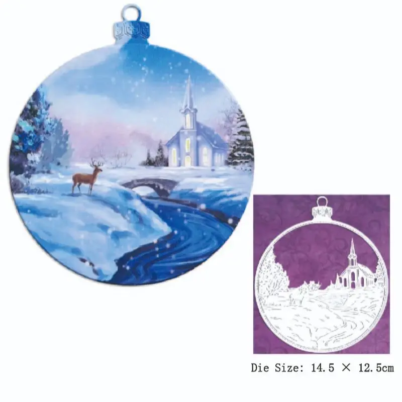 

Рождественский елочный пейзаж, церковный олень, снег, резка металла, нож, скрапбукинг, штамп, украшение для фотоальбома, «сделай сам», карточка, рукоделие