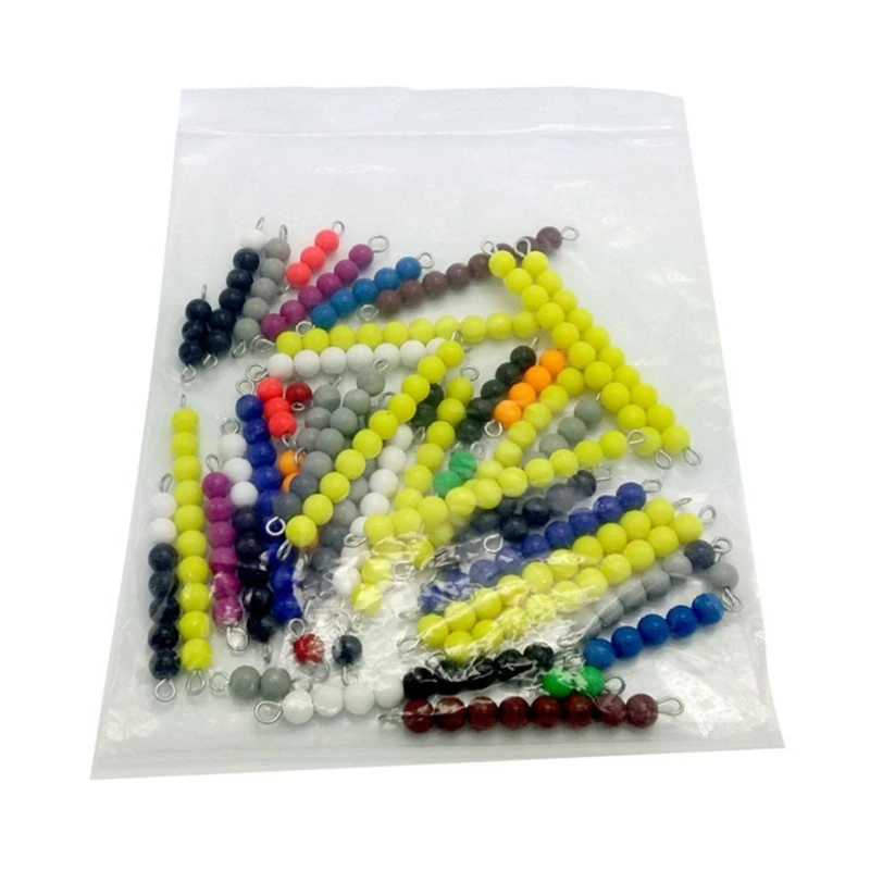 

Montessori Materials Math Toy Beads Colorful Beads Stair Math Counting Toy