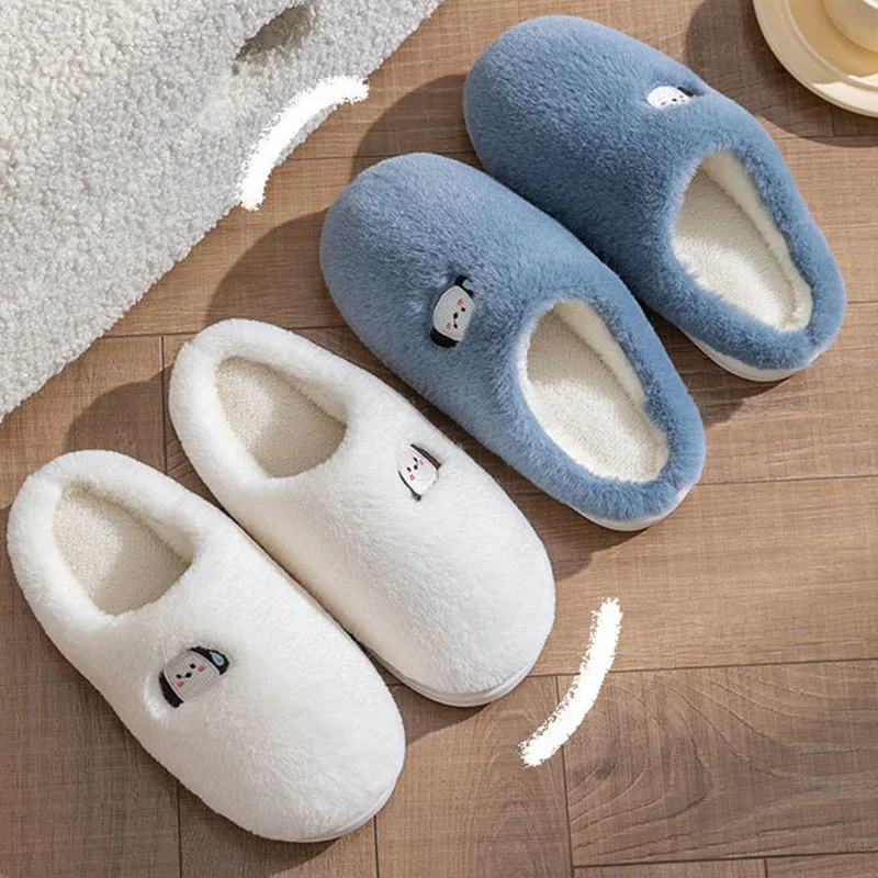 

Kawaii Sanrioed Pachacco Animation New Home Wearable Velvet Thick-Soled Slippers Cute Cartoon Indoor Warm Cotton Slippers