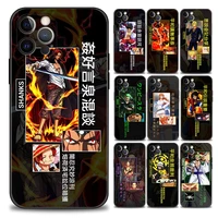 japanese anime luffy zoro phone case for iphone 11 12 13 pro max 7 8 se xr xs max 5 6 6s plus black soft silicone cover onepiece