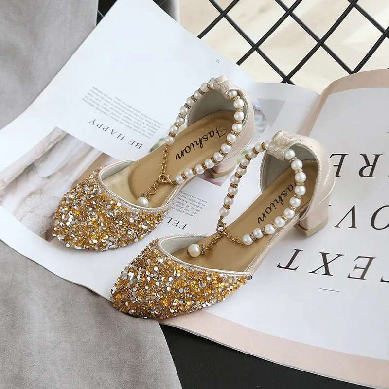 

Spring Children Shoes Girls Princess Dance Sandals Kids Shoes Performance Fashion Girls Party Dress Wedding Shoes