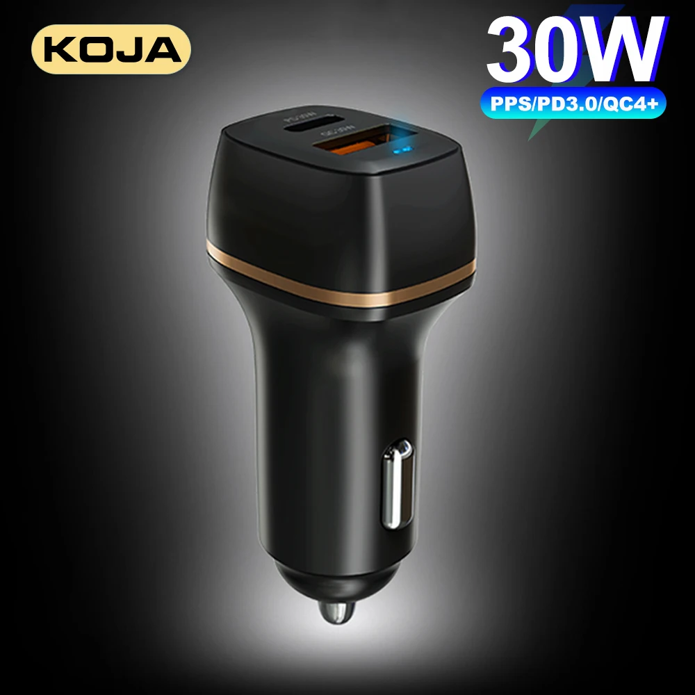 

30W USB Car Charger Quick Charge 4.0 QC3.0 SCP/FCP PD Type C Fast Charge Adpter For IPhone 13 12 Samsung Xiaomi Mobile Phone