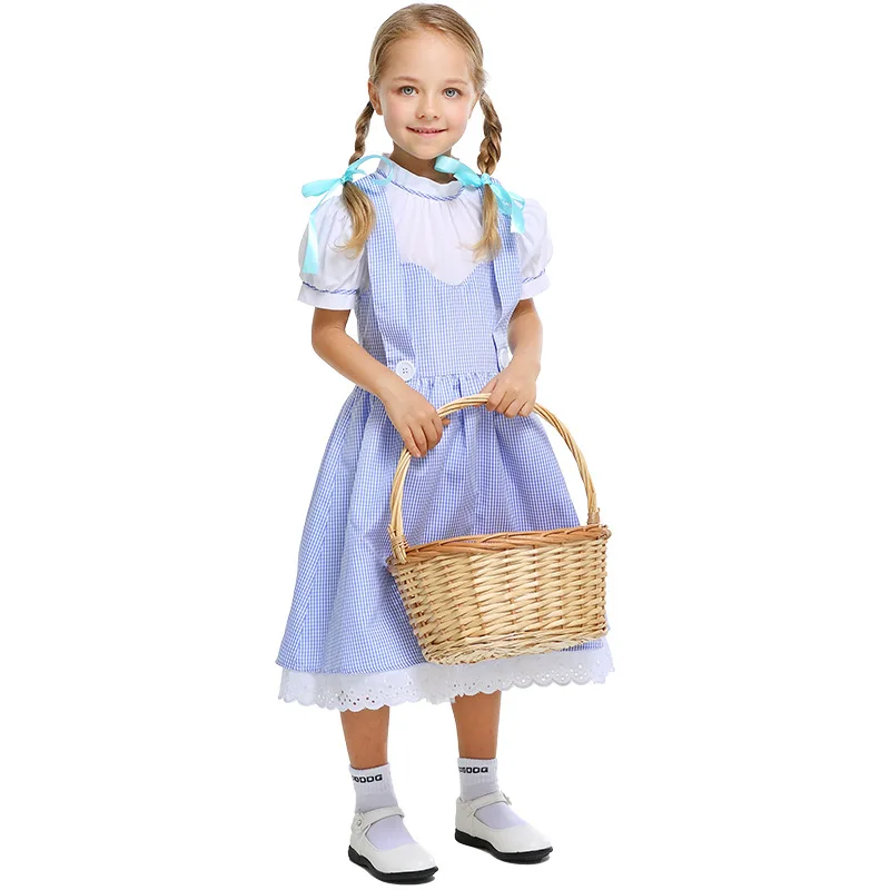 

Girl Family Party Traditional French Maid Book Week Costume Halloween Child Alice in Wonderland Fantasia Fancy Dress
