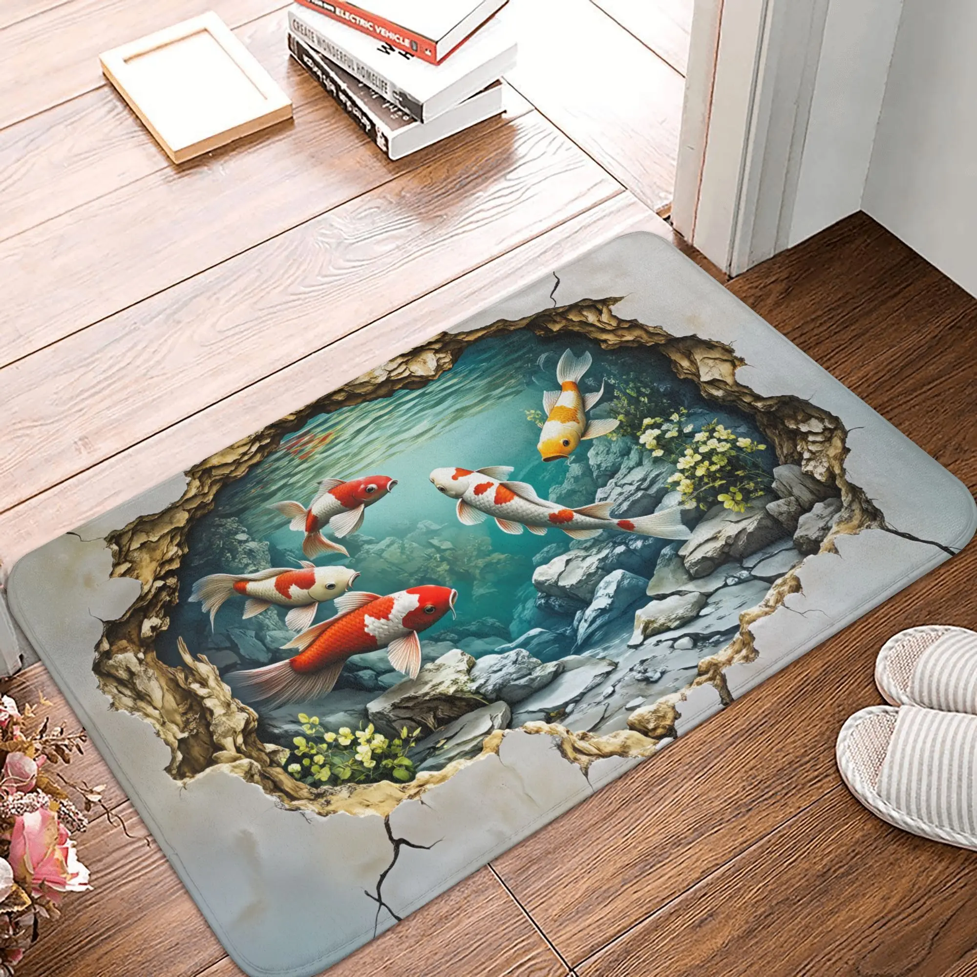 

Противоскользящий 3D коврик для ванной из полиэстера