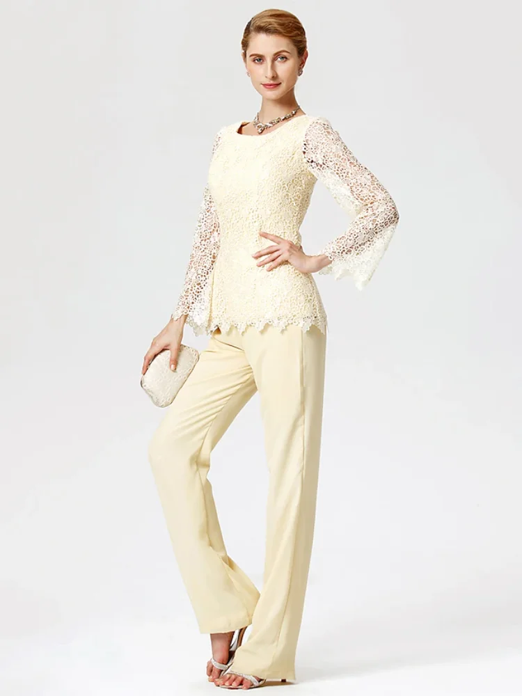 Комбинезоны-футляр Платье для матери невесты Формальная церковь из двух частей