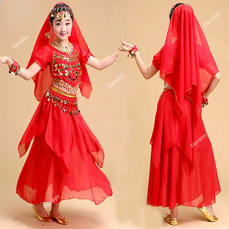 Костюм для танца живота UlikeDance девочек комплект из 4 предметов костюм костюмы