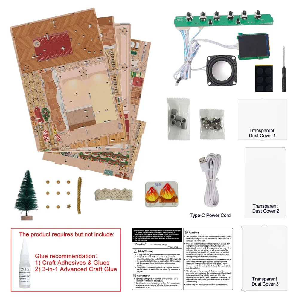 Tonecheer Рождественский коттедж звуковая машина детские рождественские игрушки