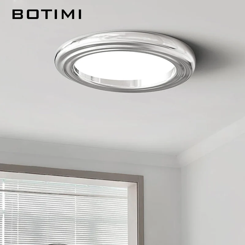 

BOTIMI Interior Design Round Ceiling Lights For Bedroom 50CM Modern ART DECO 250MM Corridor Surface Mounted Lighting Fixtures