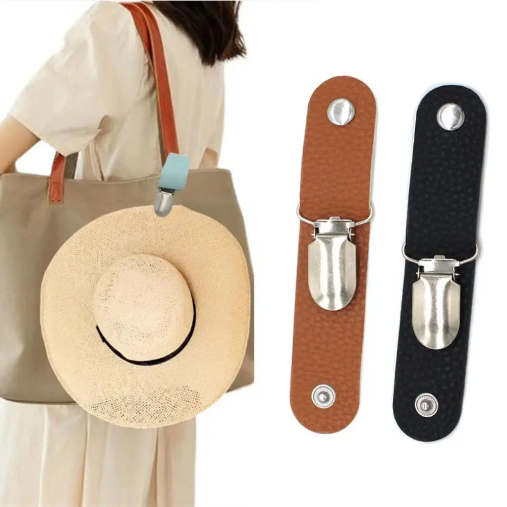 

PU Leather Hat Duck Clips Multifunctional Outdoor Luggage Hat Clips Hat Holder Travel Hat Keeper Clip Clips On Bag