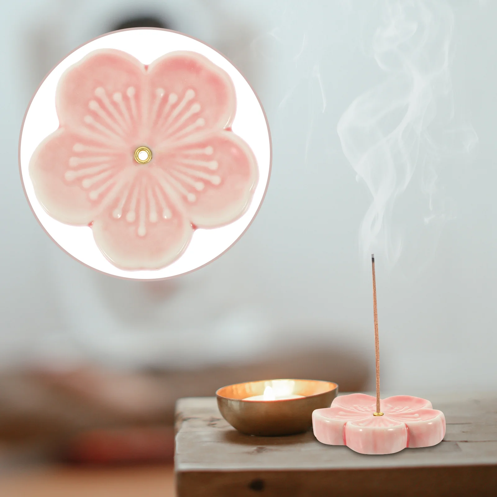 

2 Pcs Sticks Waterfall Burner -stick Tray Decorate Aroma Burner Ceramics Desktop Adornment Decorative Censer
