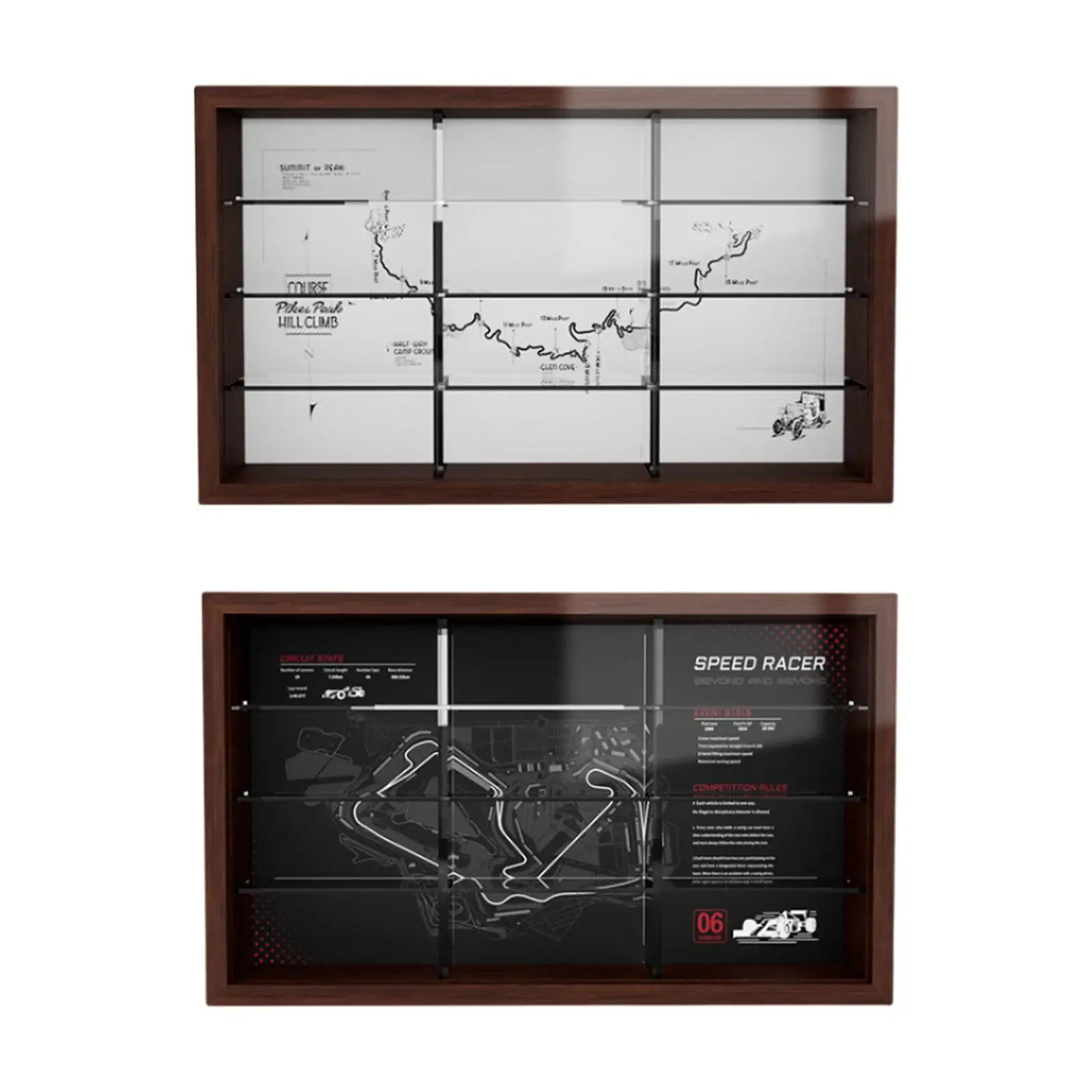 

1/64 Scale Diecast Model Car Display Case for Alloy Car Model Collectors