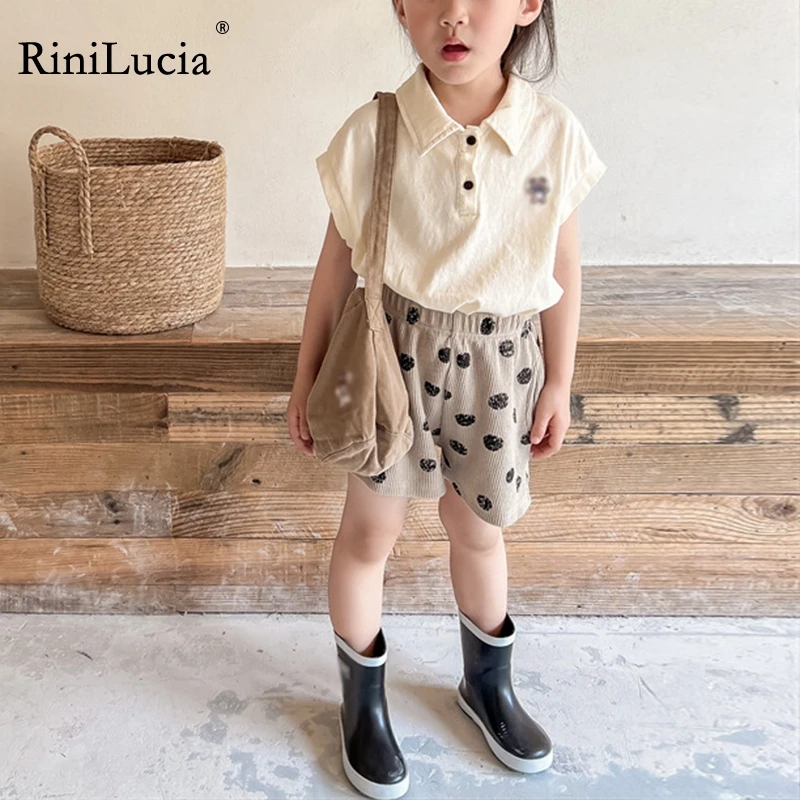 

Летние детские шорты rinilled для девочек, хлопковые штаны с принтом в горошек, нижнее белье для девочек, шорты, короткие штаны для девочек, коро...