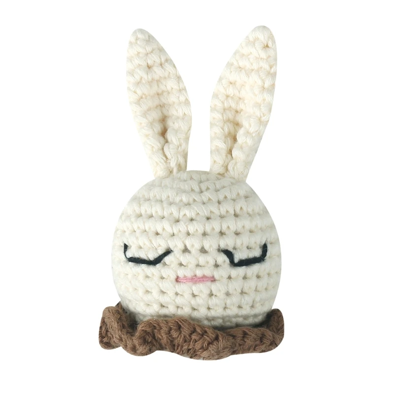 

Вязаная крючком погремушка в виде кролика Рассыпчатая бусина для младенцев Прорезыватель защита от падения цепочка для соски погремушка игрушка «сделай сам» аксессуар детский подарок для прорезывания зубов