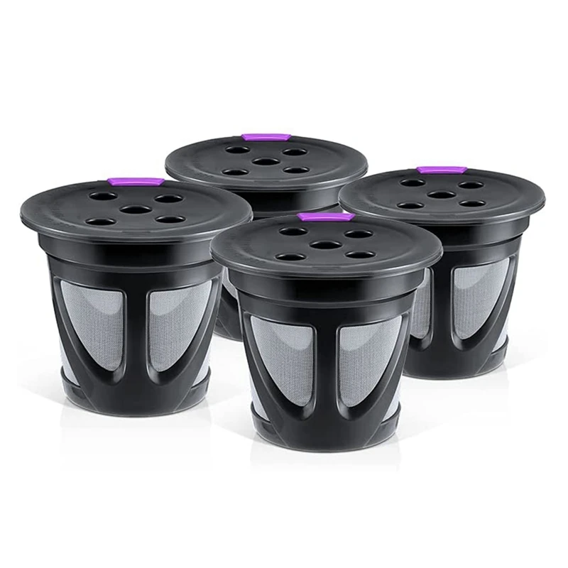 

4PCS Reusable K Cup Compatible With For Single Serve Coffee Maker Refillable K Cups Coffee Filters