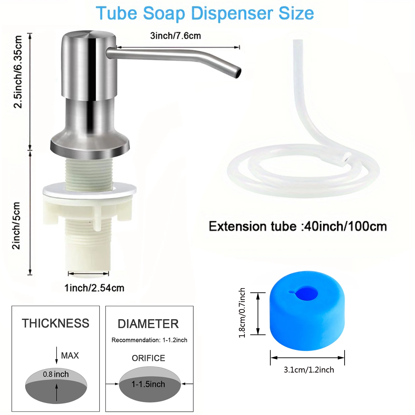 

Дозатор мыла для кухни из нержавеющей стали