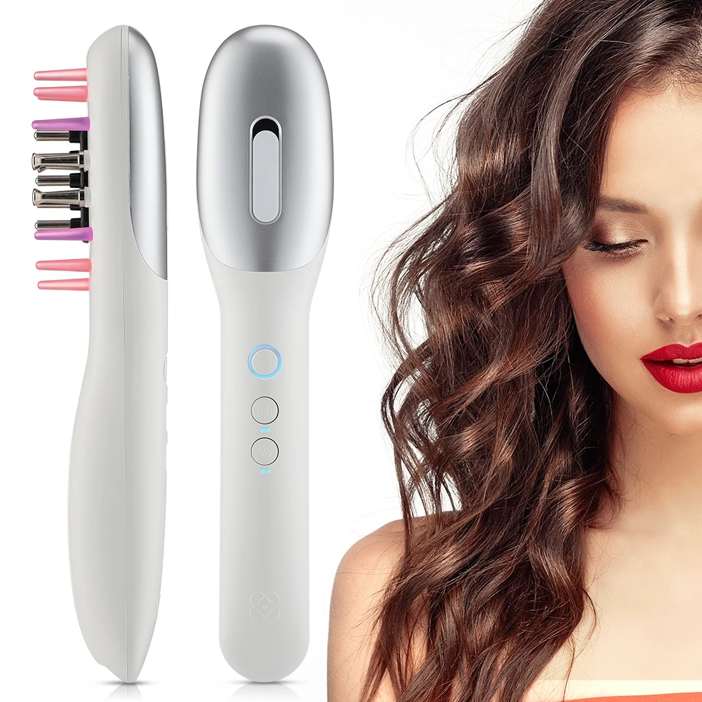 

Electric RF Hair Growth Comb Scalp Massage Medicinal Hair Growth Red Blue light Micro-current Vibration Massage Anti-Hair Loss